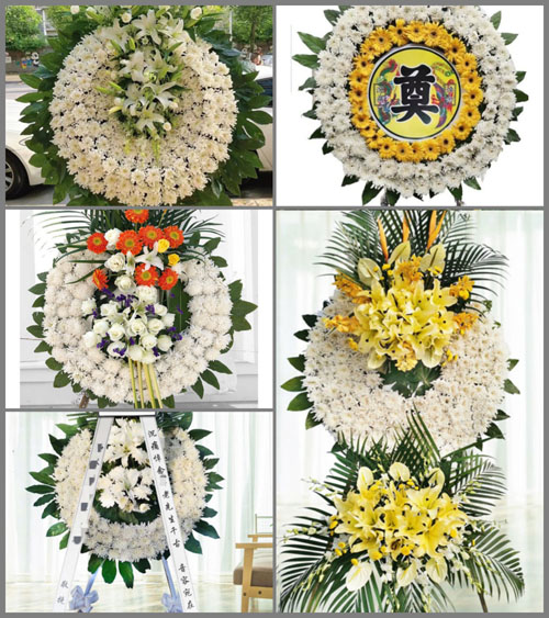 湖北黄冈市浠水县团陂镇贺坳村花圈速递